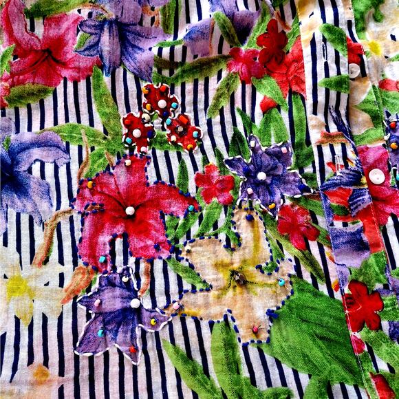 Artisan KiKiSol Multi Color Tunic Size XXL - Picture 11 of 12